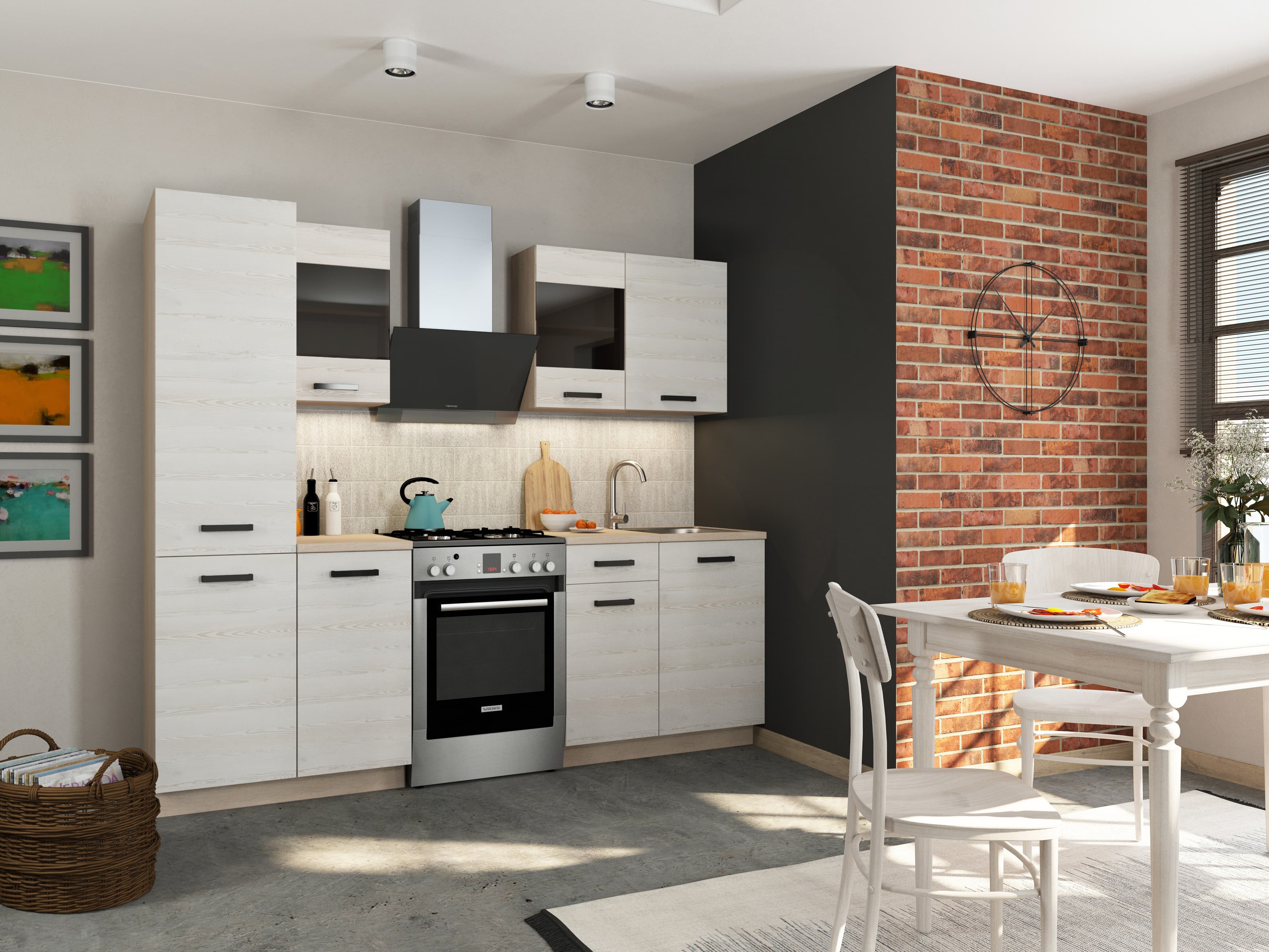 Кухня прямая &quot;Алиса Loft &quot;  1750 мм