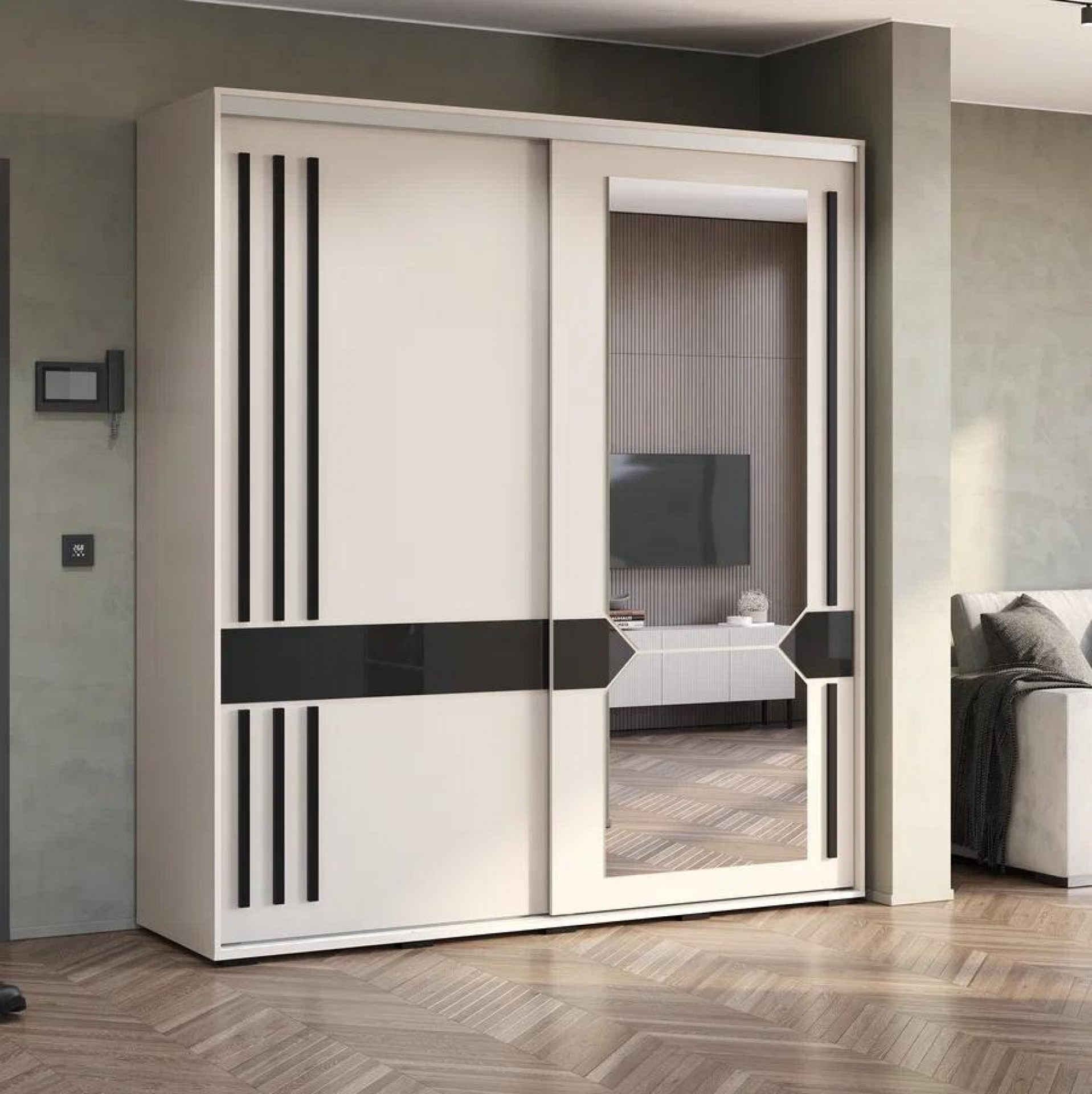 Шкаф-купе "Крафт-9" кашемир 2,0