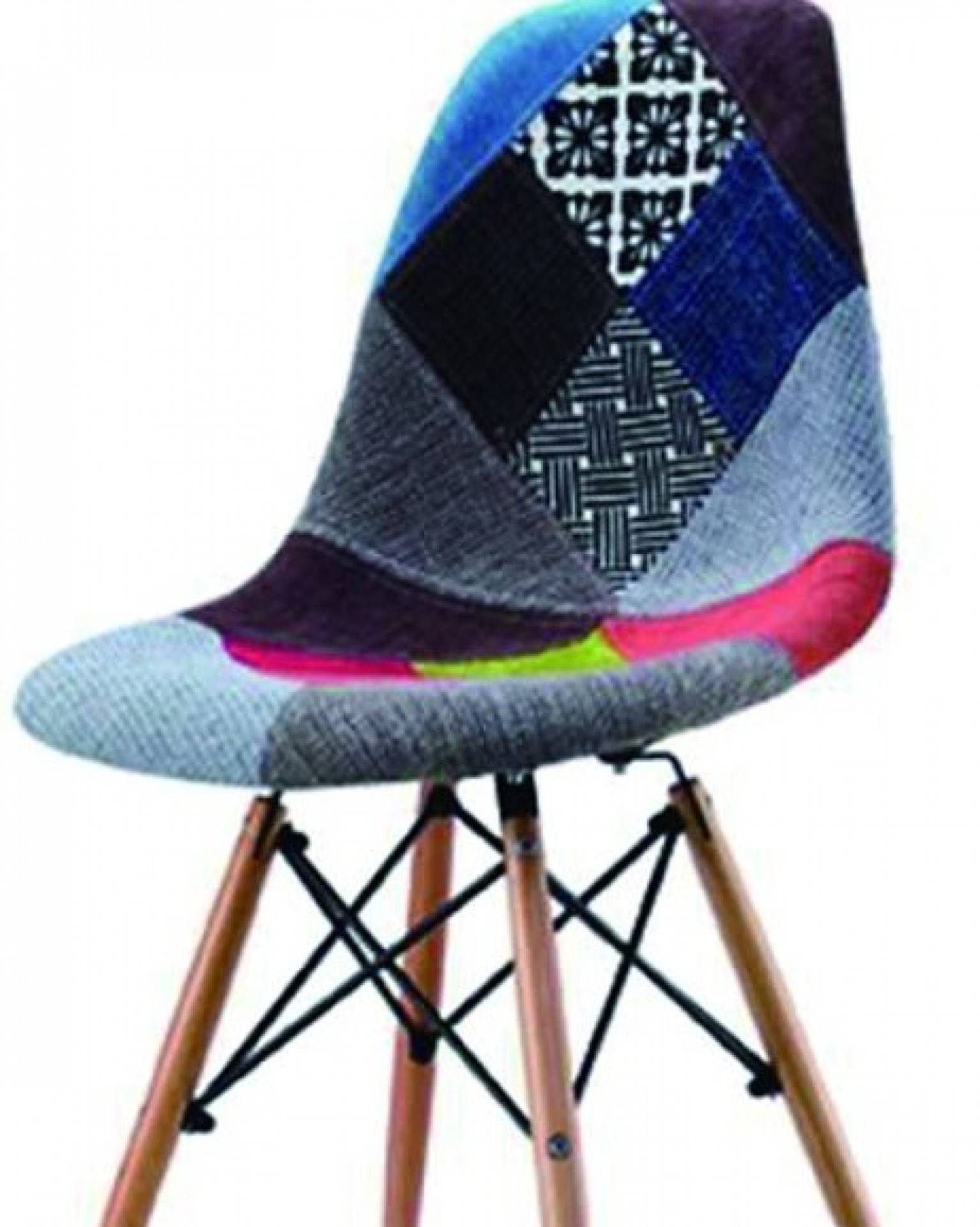 Стул обеденный &quot;Eames DSW PATCHWORK&quot; gh-8078 (PP 623 B)