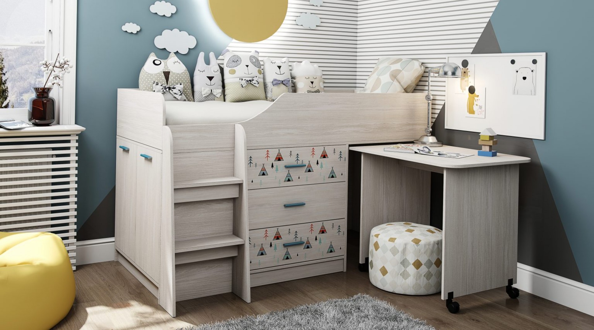 Кровать с рисунком Виг-вам &quot;Каприз-5&quot;