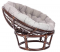Кресло-качалка "Papasan CHAIR" с подушкой орех